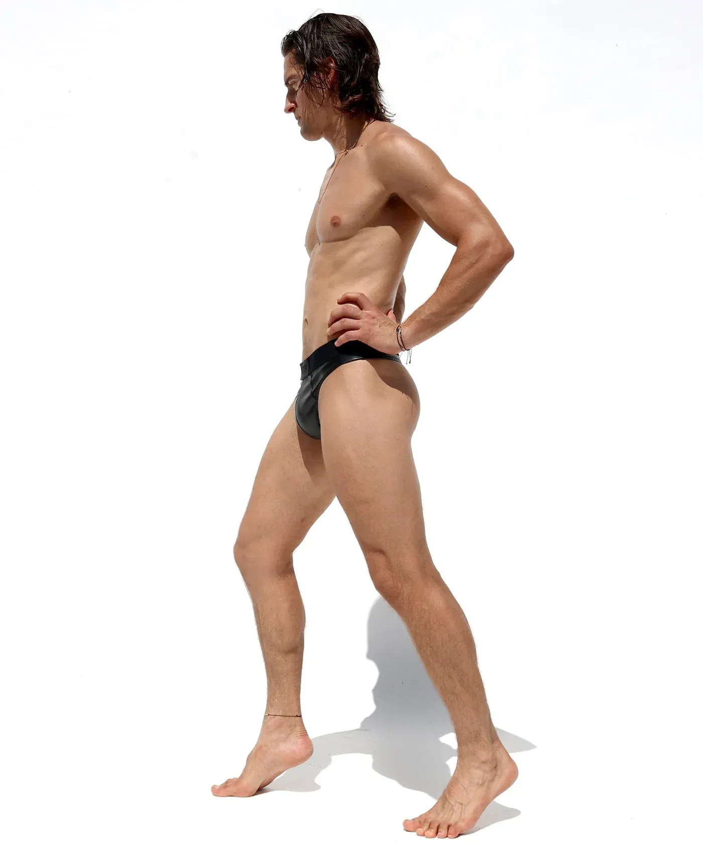 Mysteryglove Sleek Black PU Performance Briefs