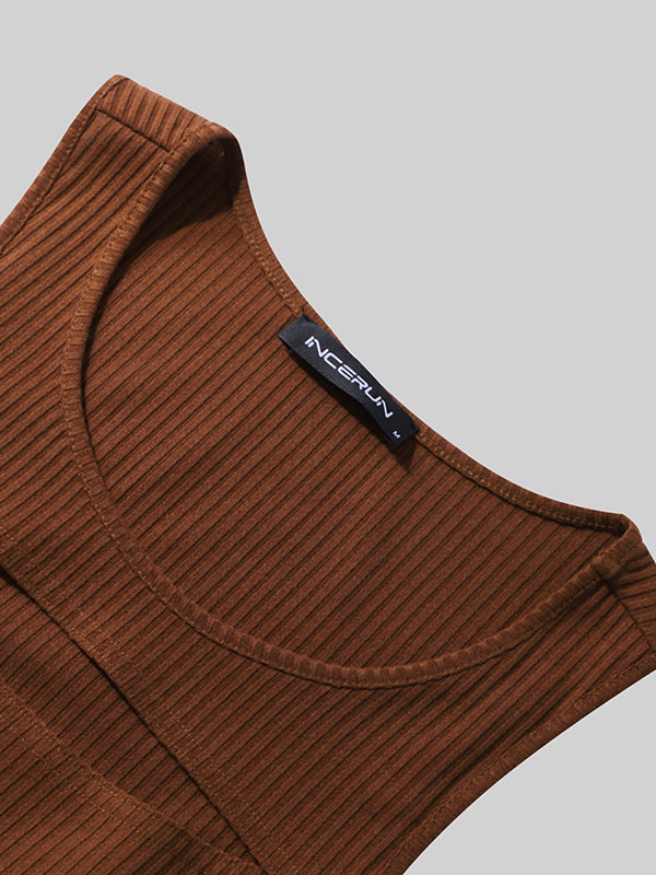 Mens Sexy Cutout Front Sleeveless Vest