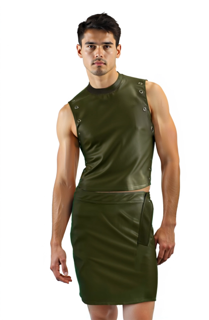 Men's Olive Green Sleek Set 