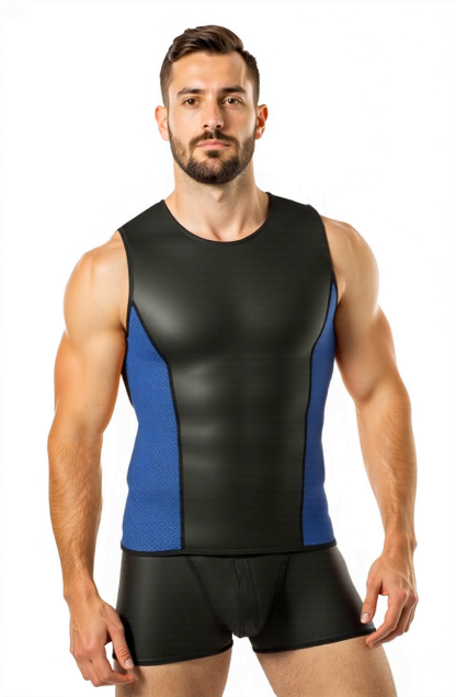 Mysteryglove Men’s Two-Piece Set – Sleeveless Tank Top and Shorts in Multiple Colors (Red/Blue/Gray)