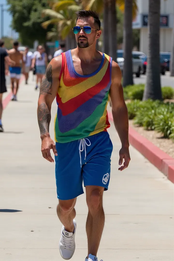 Mysteryglove Colorwave Pride Mesh Tank
