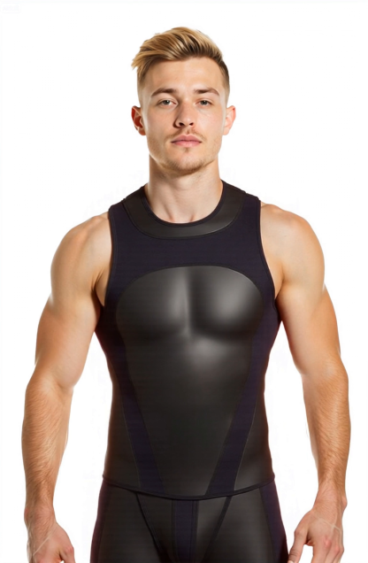 Mysteryglove Men’s Two-Piece Set – Sleeveless Tank Top and Shorts in Multiple Colors (Red/Blue/Gray)