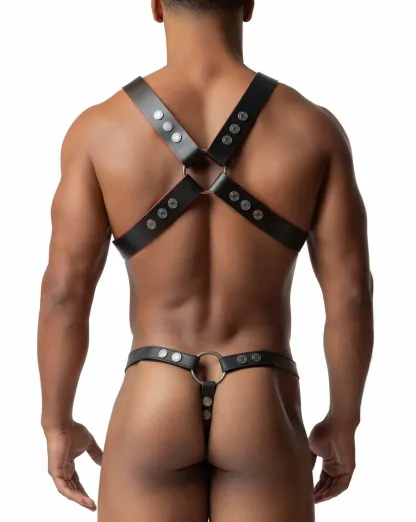 Fireman Hook Leather Harness – Bold & Industrial Design（A suit of）
