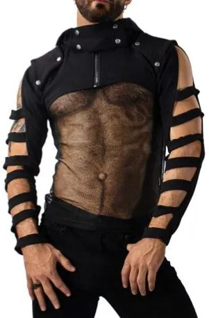 Black Cutout Cropped Hoodie for a Bold and Edgy Style