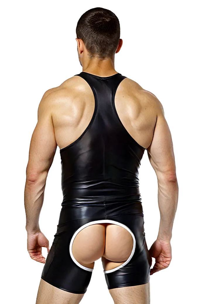 Mysteryglove Men's Bold Black and Orange Bodywear（Bring underwear）