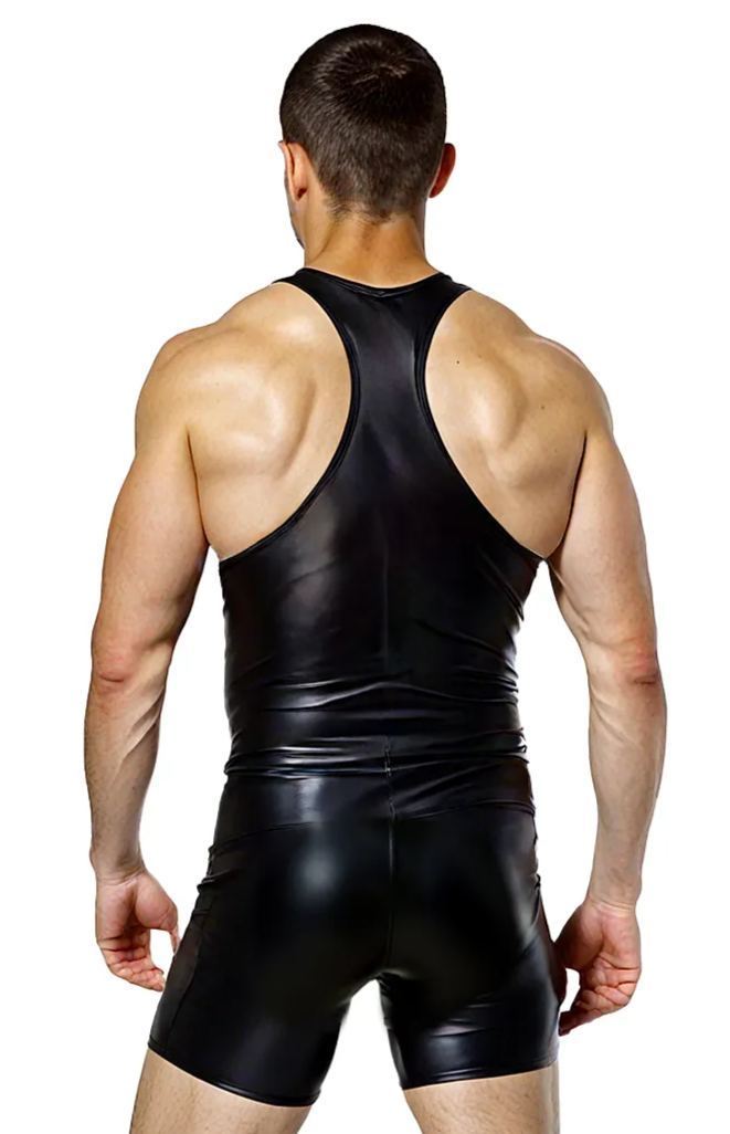 Mysteryglove Men's Bold Black and Orange Bodywear（Bring underwear）