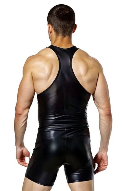 Mysteryglove Men's Bold Black and Orange Bodywear（Bring underwear）