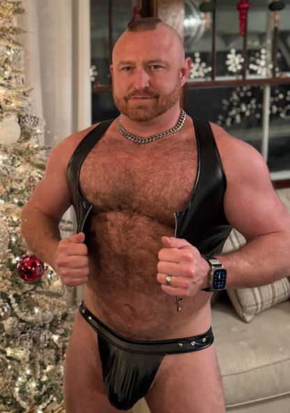 Mysteryglove Men's Pu Leather Harness and Thong Set - Strong and Provocative