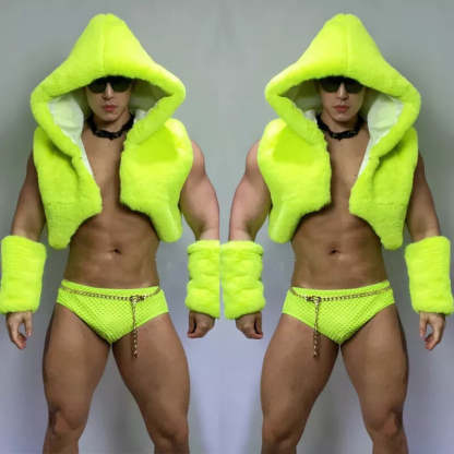 2024 Men's Plush Bikini Carnival Performance Costumes
