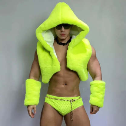 2024 Men's Plush Bikini Carnival Performance Costumes