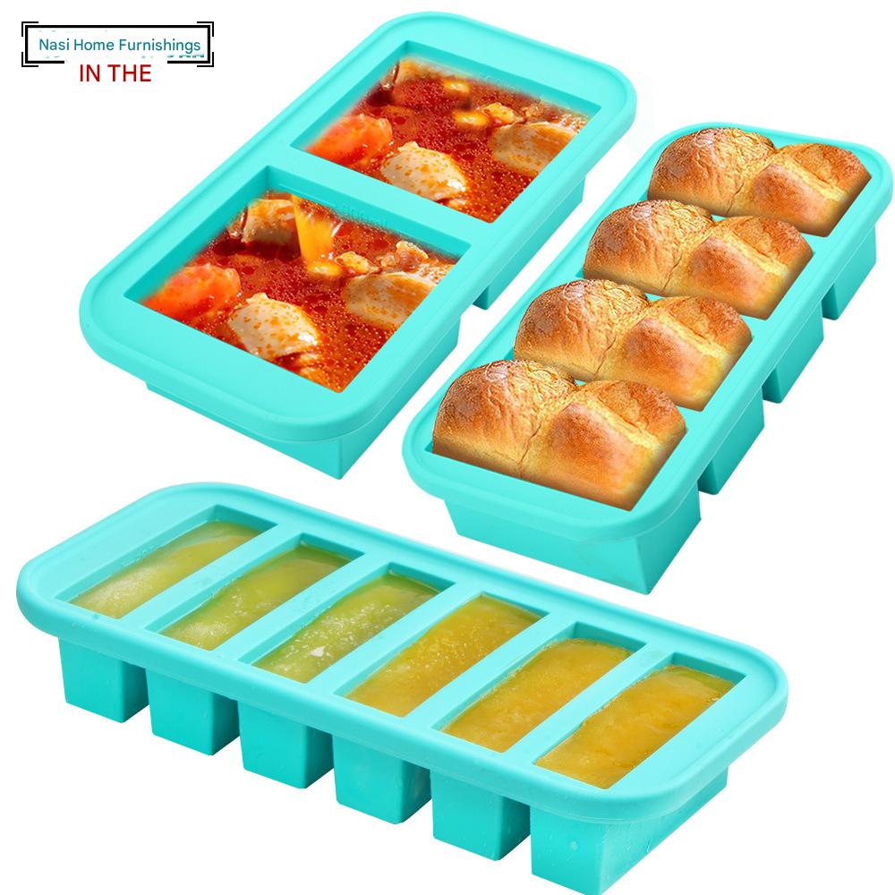 Freezer molds with lids refrigerated food storage boxes