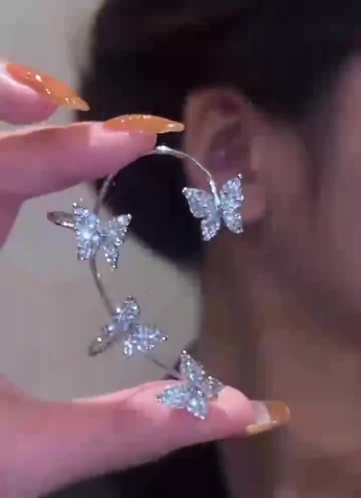 Diamond Butterfly Earrings