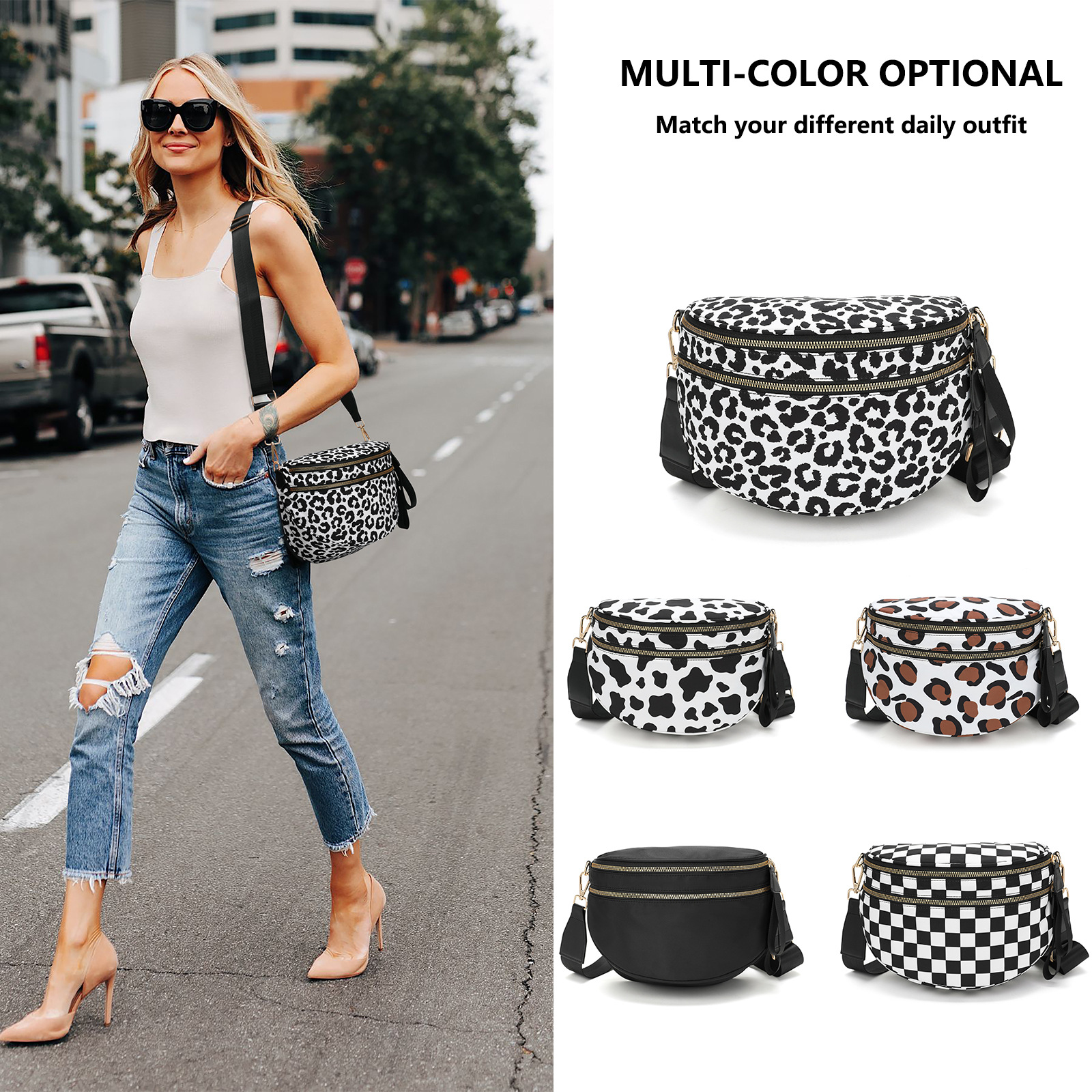 Fashionable and versatile Oxford cloth large capacity shell bag