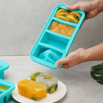 Freezer molds with lids refrigerated food storage boxes