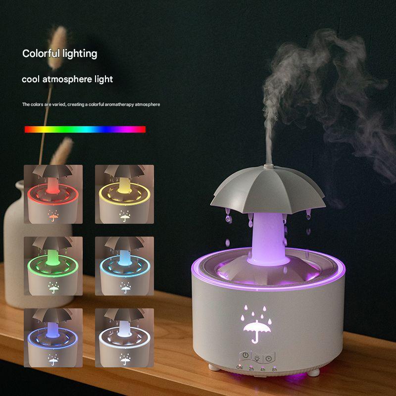 Raindrop Aromatherapy Machine Essential Oil Diffuser Household Desktop Rotating Water Drop Humidifier Colorful Raindrop Aromatherapy Machine