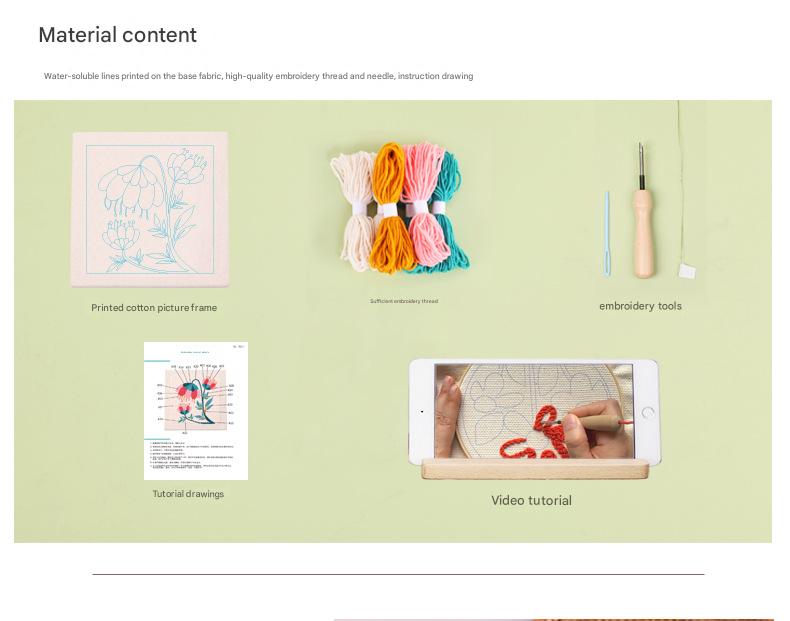 Punch Needle Embroidery Kit（Free needle + threader）