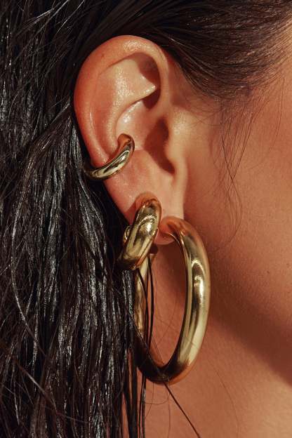 Gold Medium Hoops