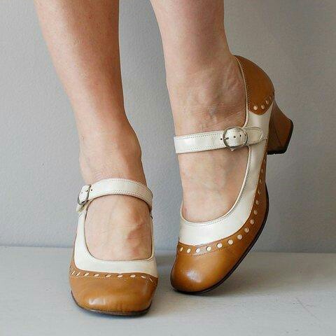 Women'S Round Toe Roman Style Women'S Fashion Single Shoes Buckle High Heels Mid-Heel Single Shoes Women'S Shoes