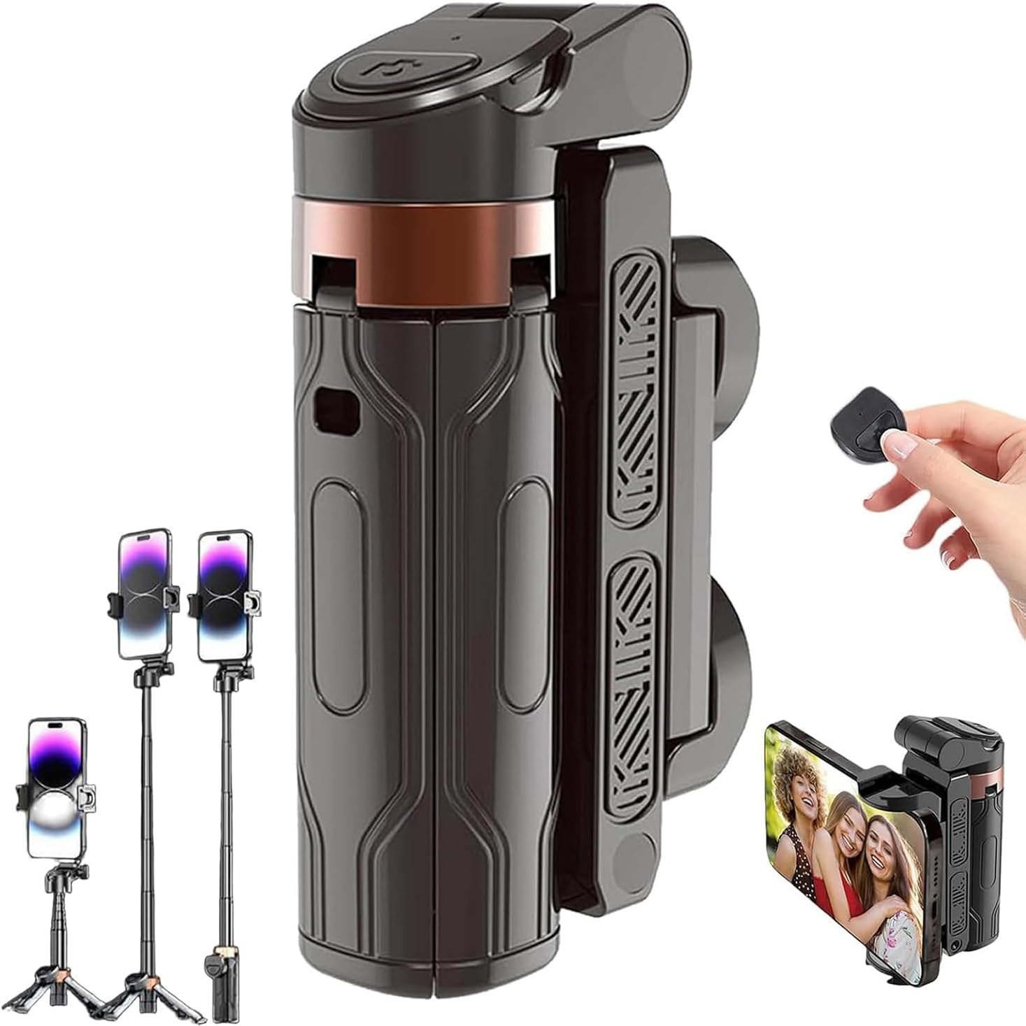 🔥🔥 Limited stock! Summer Gifts Discount -🎁 4-in-1 Multifunctional 360° Rotation  Selfie Stick with  Wireless Detachable Remote Control