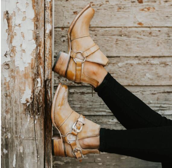 Autumn New Products Foreign Trade European And American Style Square Heel Medium Heel Single Shoes