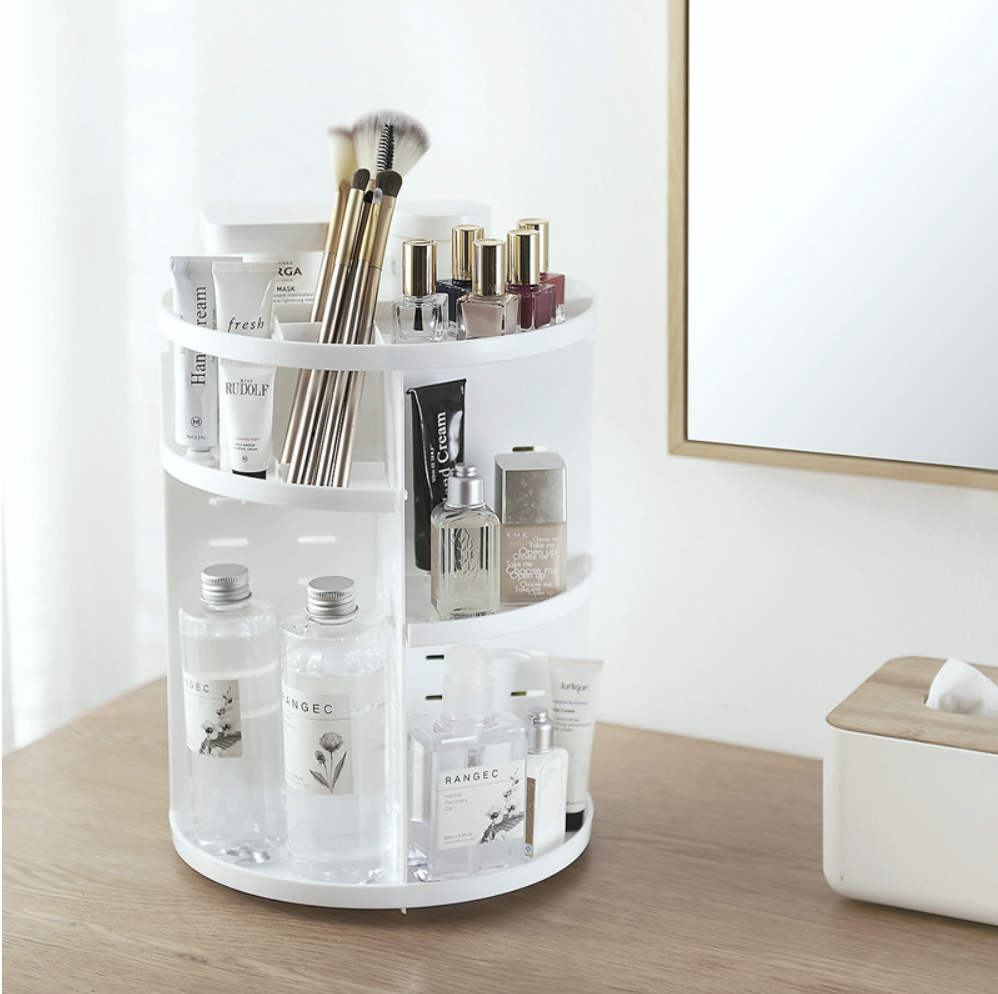 360° Rotating Shelf | Adjustable Cosmetic Organizer