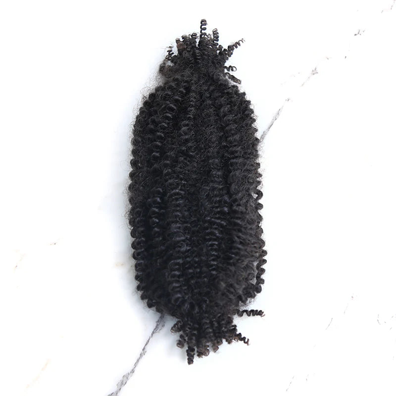 Pre-Separated Spring Afro Twists Human Braiding Hair Extensions