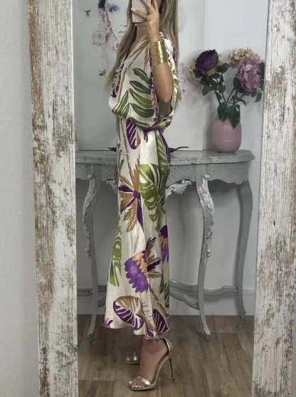 Elegant V-Neck-Two-Piece Dress