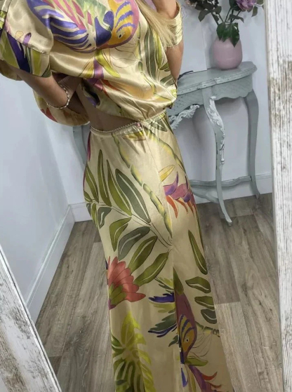Elegant V-Neck-Two-Piece Dress
