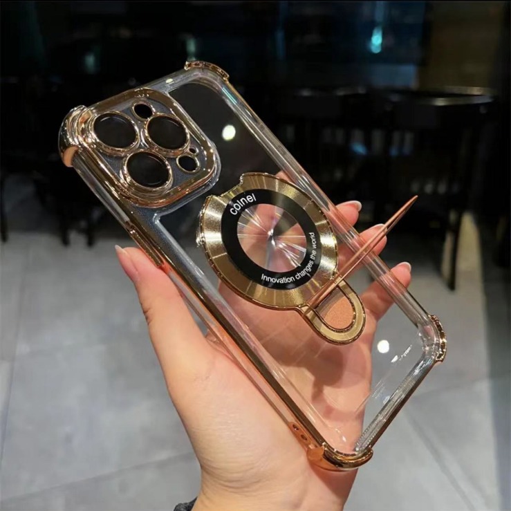 Electroplating bracket magnetic mobile phone case