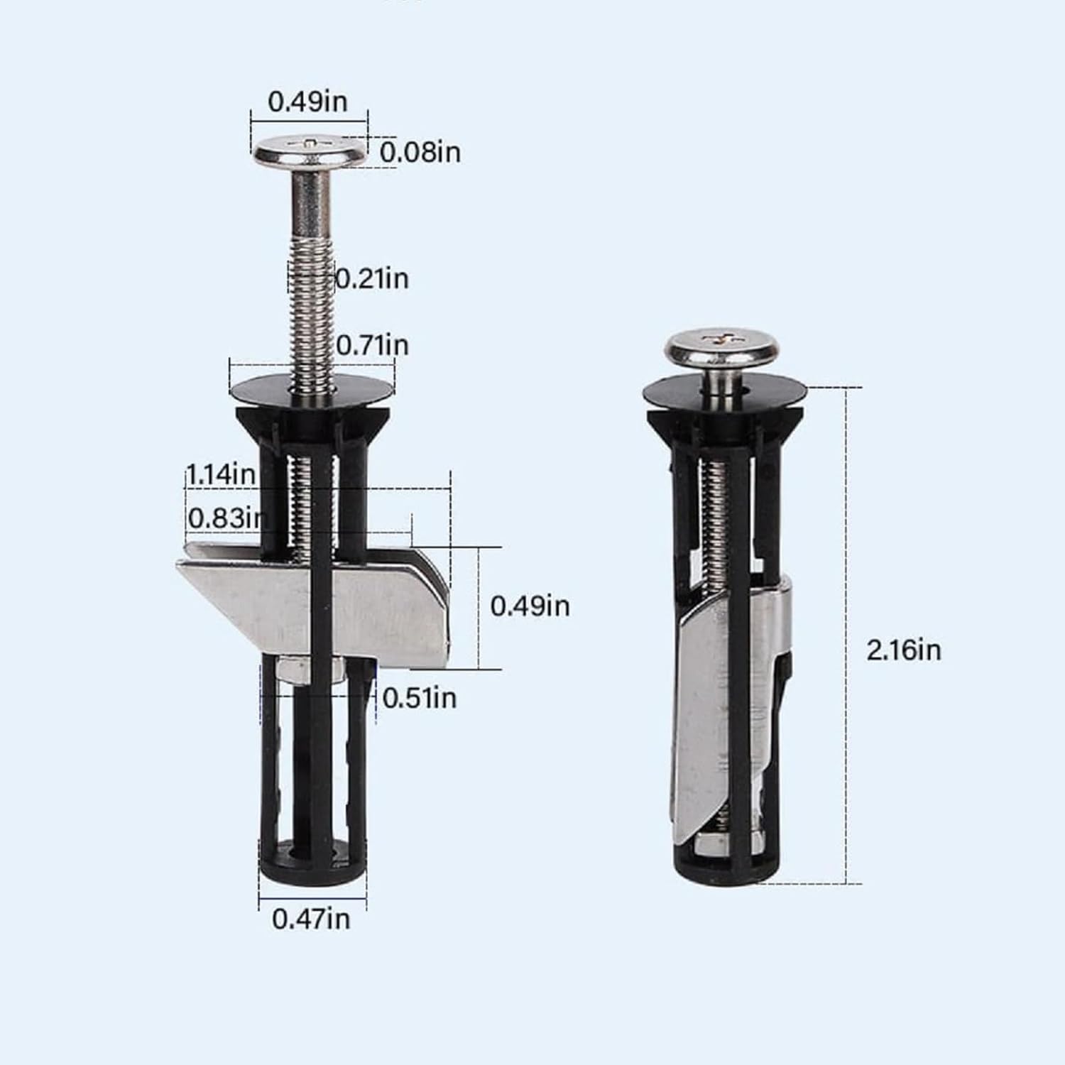 Heavy Duty Toilet Seat Fastener Bolt Kit 2025 New, Toilet Seat Replacement Parts Kit, Universal Toilet Seat Bolt Kit , Easy to Install(4PCS)