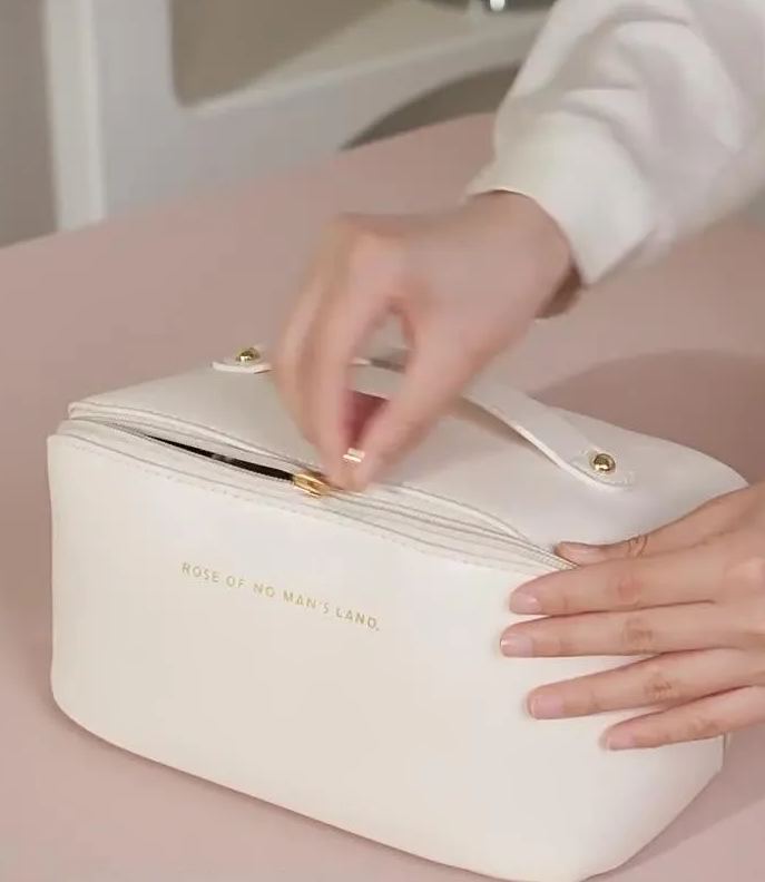 Cosmetic bag for women, high-grade hand-held storage bag, portable travel toiletry bag