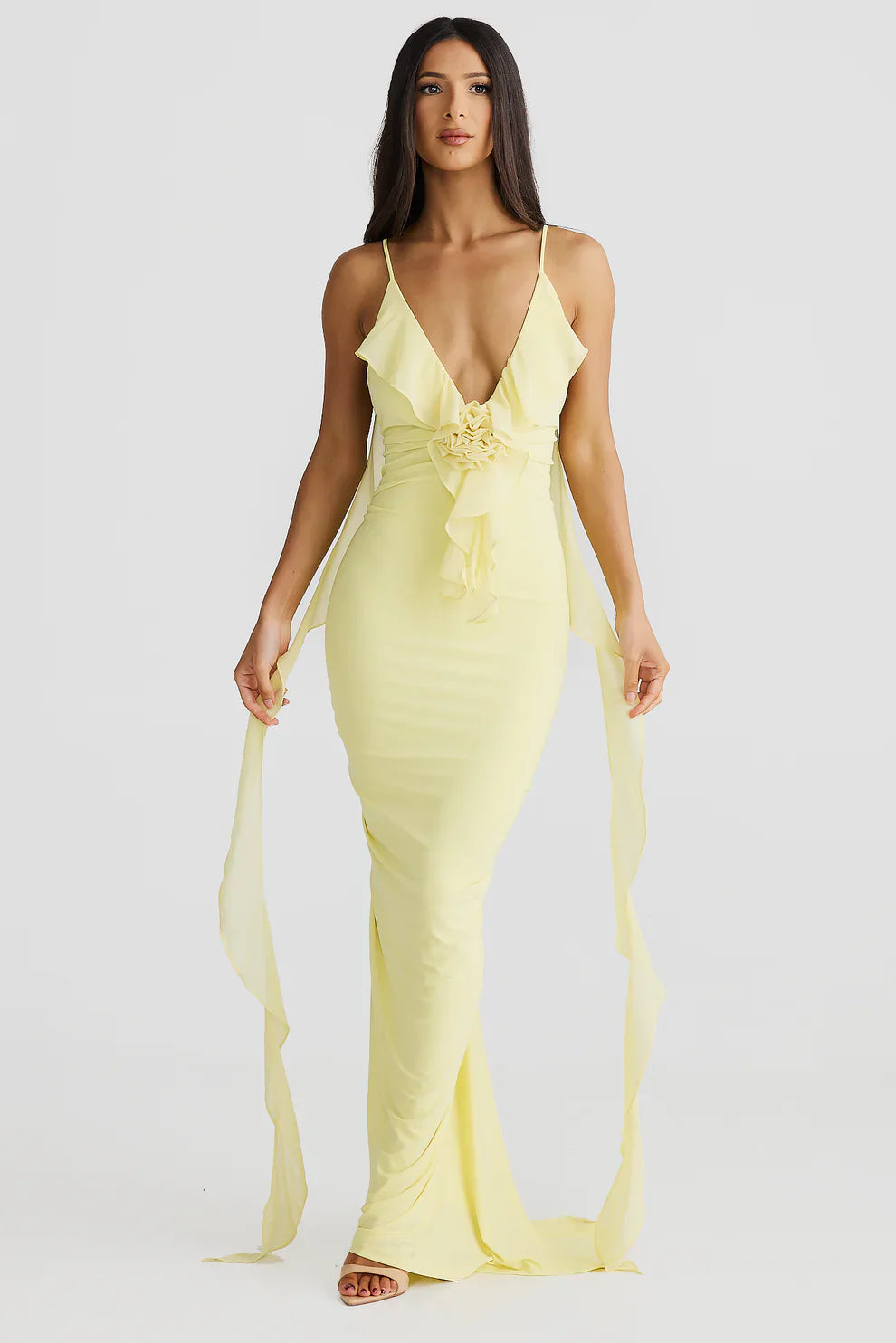 Elegant High Neck Midi Dress