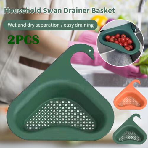 Kitchen sink drain filter swan drain rack