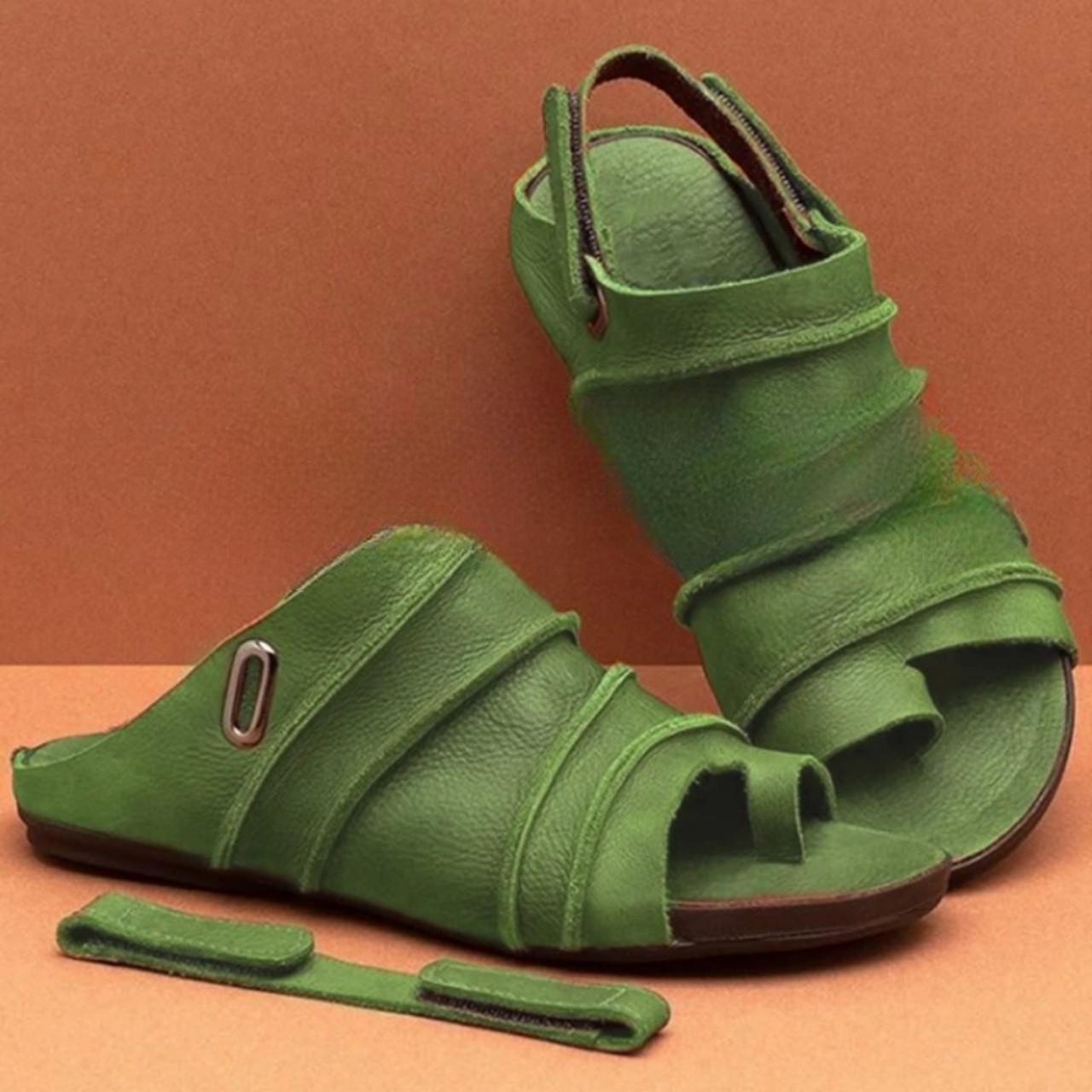 Autumn Fish Mouth Clip-Toe Beach Women'S Sandals Velcro Large Size Women'S Shoes