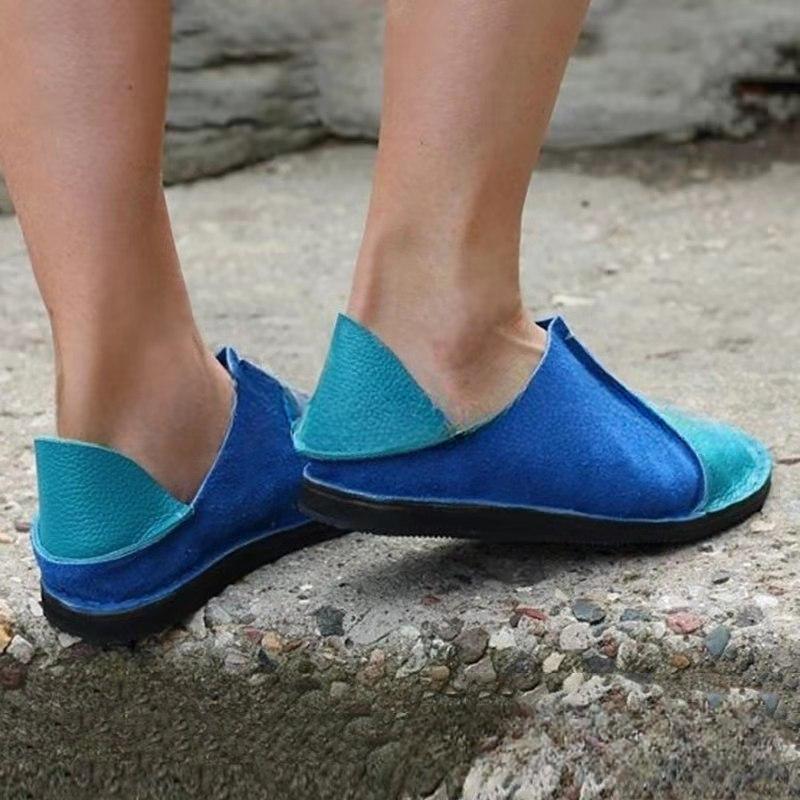 Women'S Round Head Artificial Pu Retro Women'S Casual Single Shoe Sleeve Low Heel Large Size Women'S Shoes