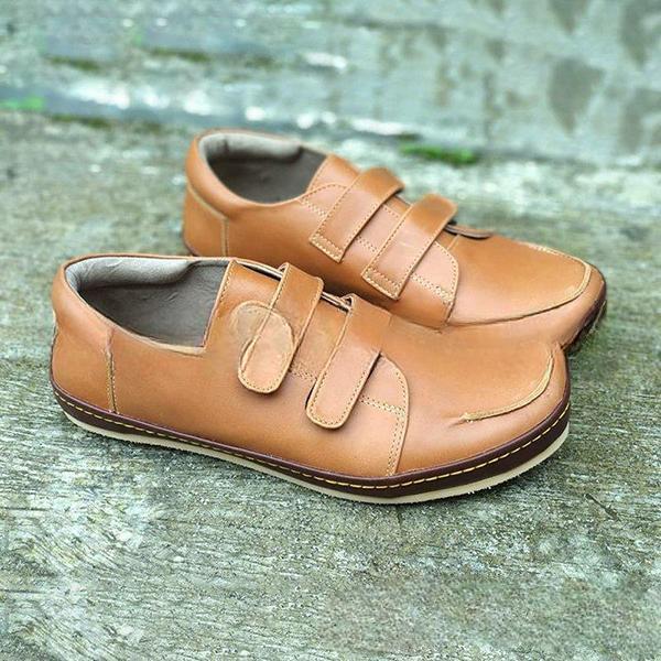Women'S Round Toe Korean Women'S Casual Single Shoes Velcro Block Shoes Low Heel Women'S Shoes