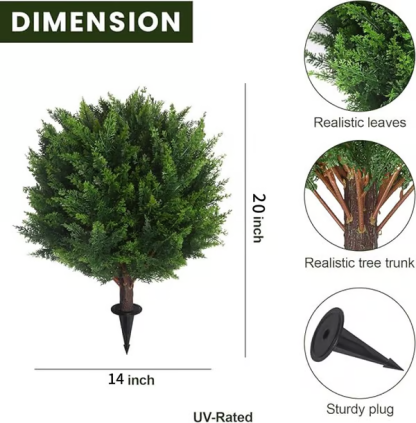 💥LAST DAY 49% OFF-Artificial Cedar Topiary Ball Tree-2