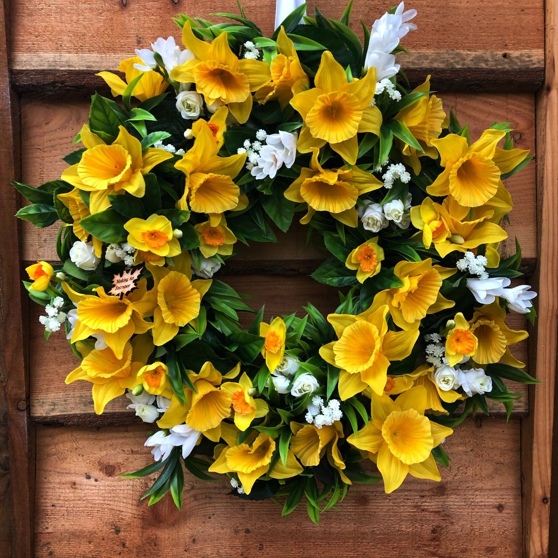 Easter Wreath Yellow Daffodil Wreath Spring Wreath Yellow image 2