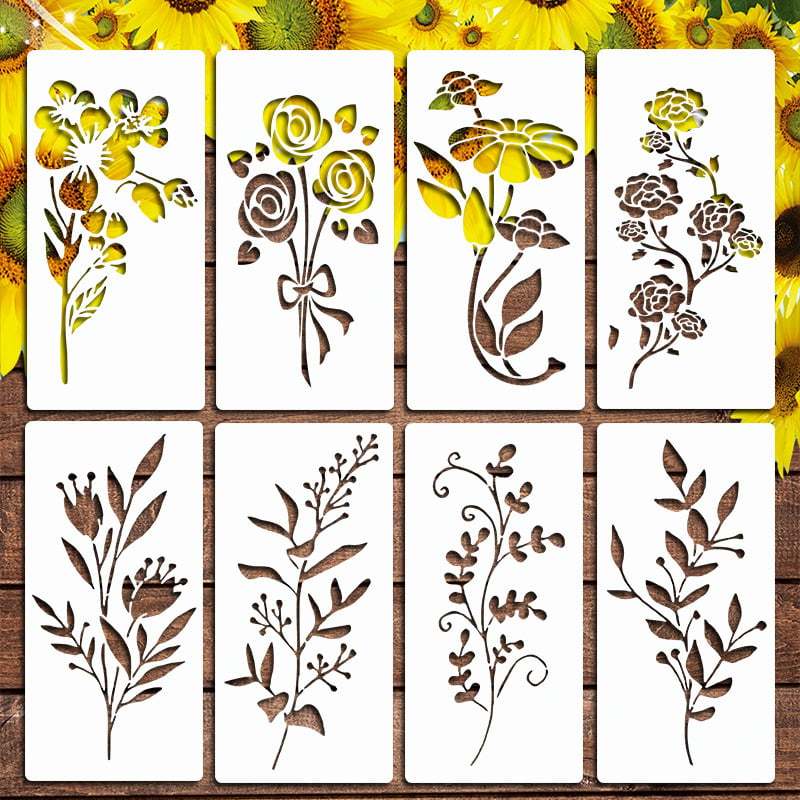 💐 Garden Fence Large Flower Stencils🌻DIY Decoration BloomTrace
