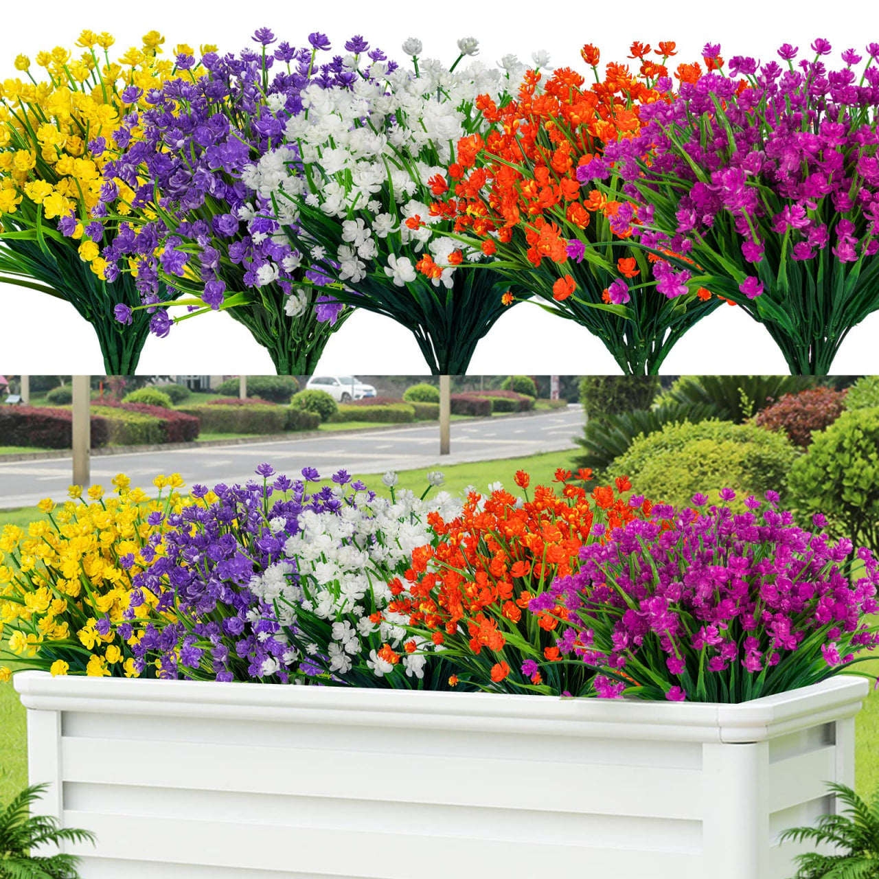 Outdoor Artificial Flowers💐1 Bundle(Includes 30 flowers)-1