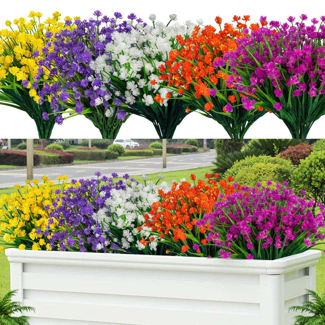 Outdoor Artificial Flowers💐1 Bundle(Includes 30 flowers)-1