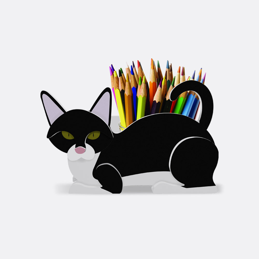 Black And White Cat Planter
