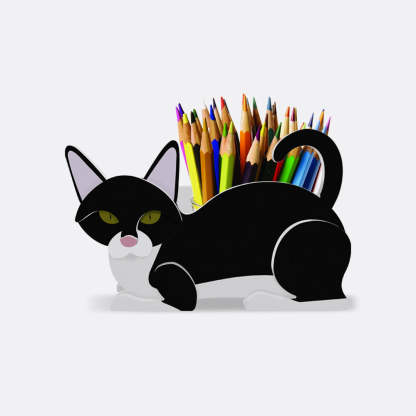 Black And White Cat Planter