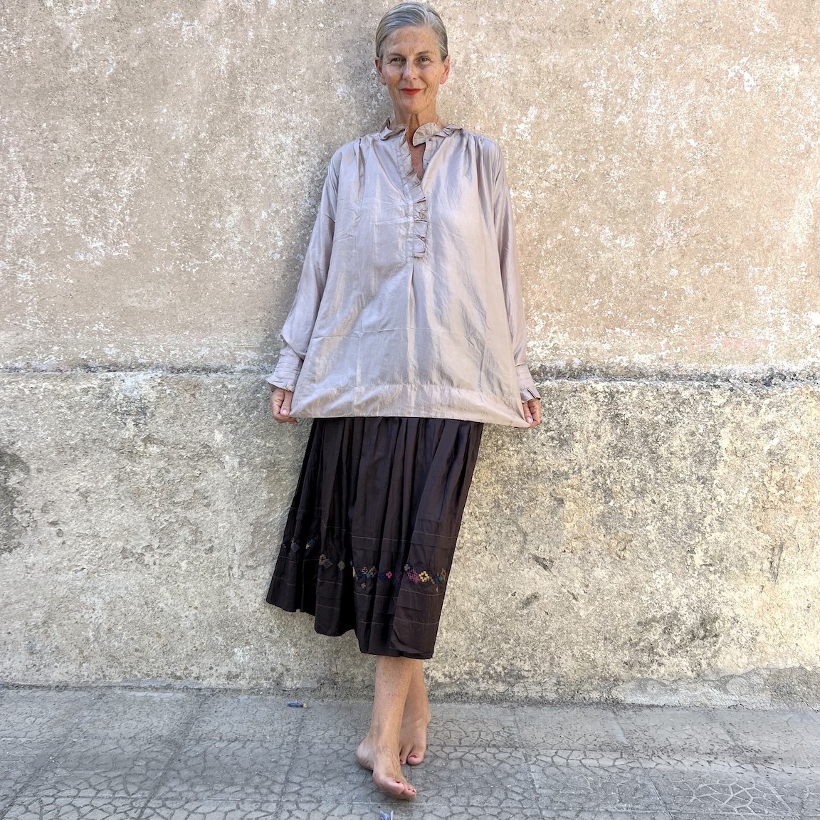 Vacation loose blouse 216