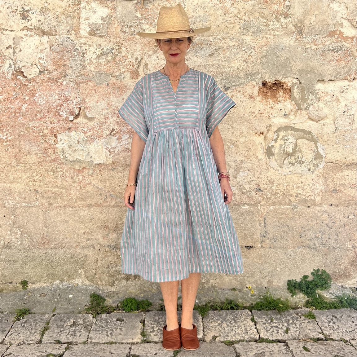 Vacation loose cotton dress 243