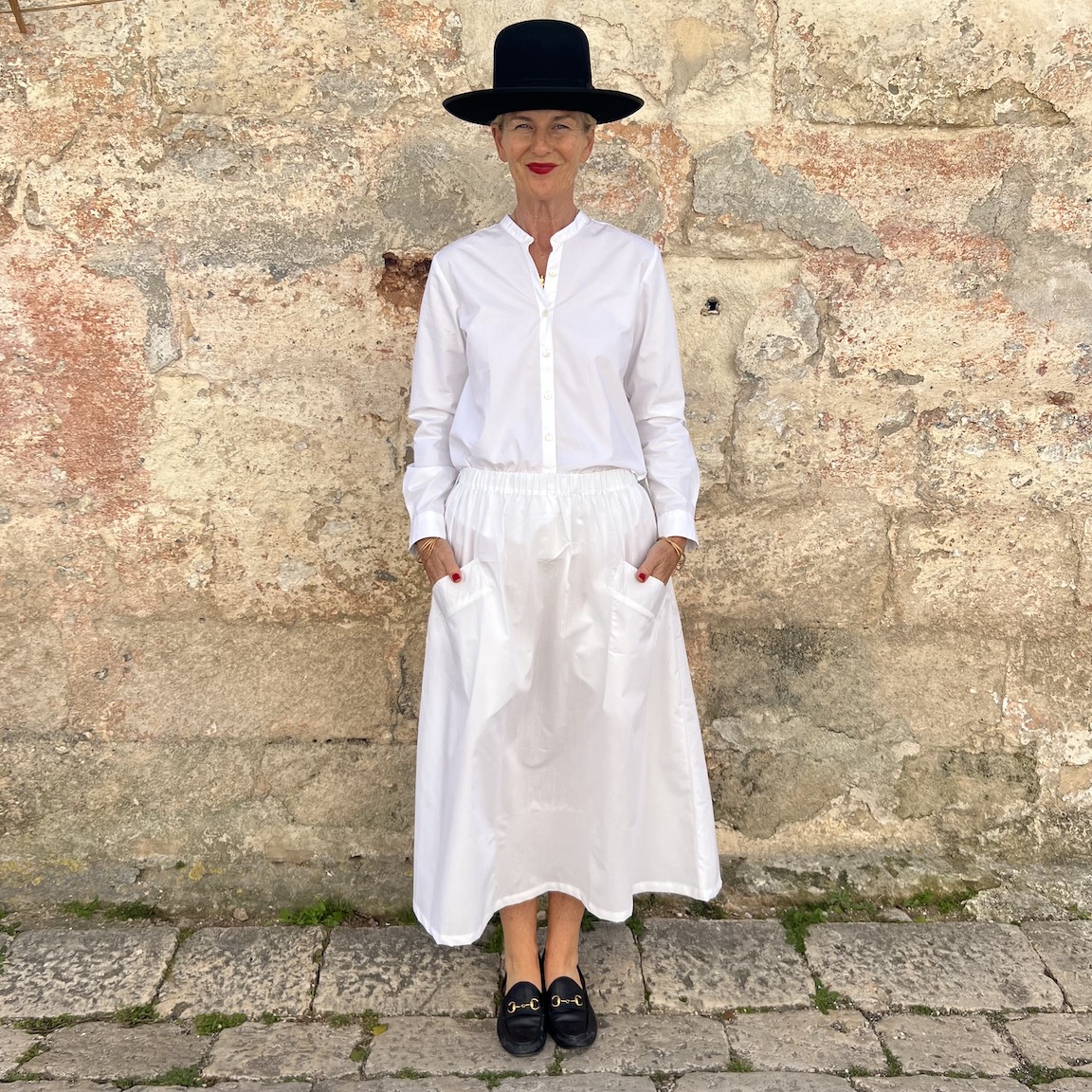 Vacation loose cotton skirt 218