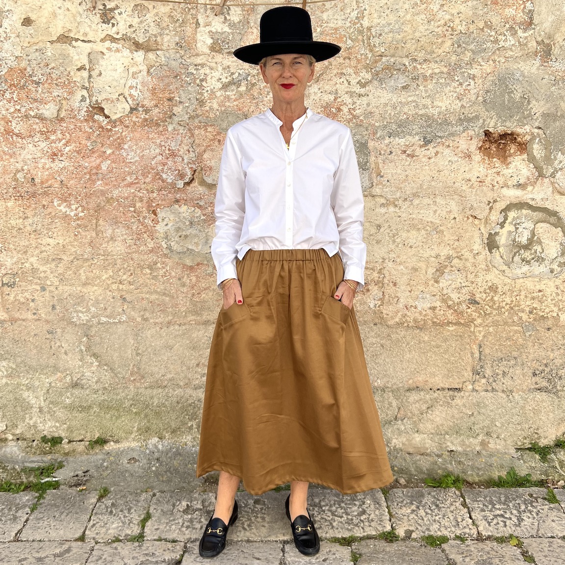 Vacation loose cotton skirt 218