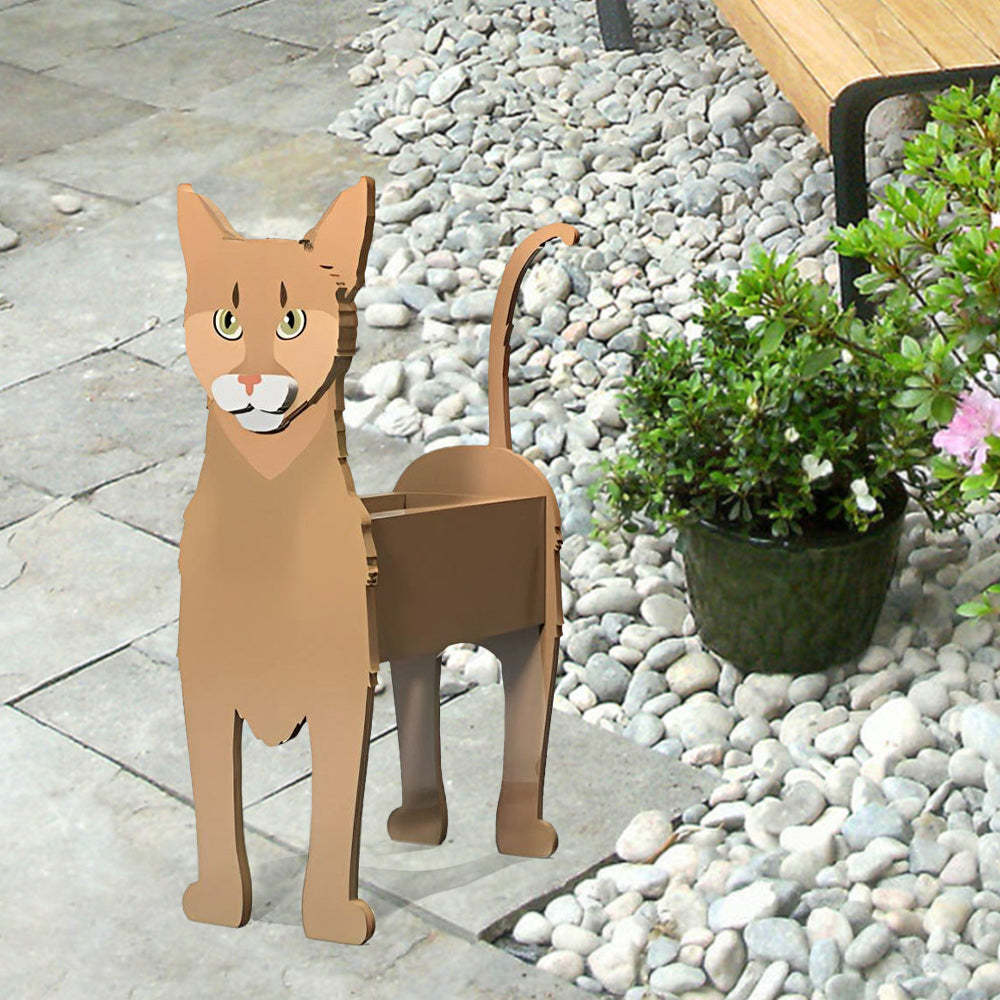 Abyssinian Cat Planter