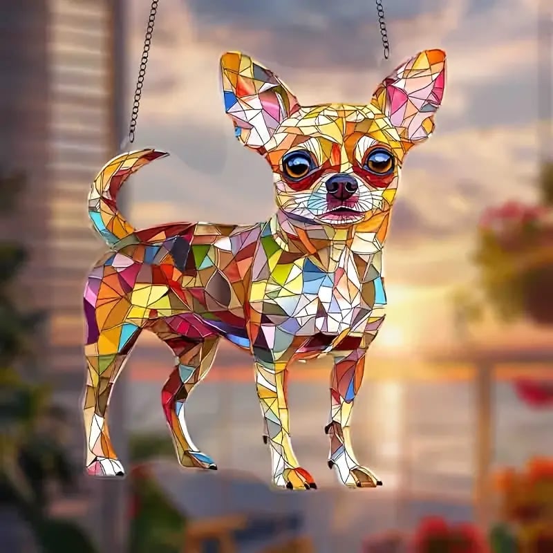 🌞🐕‍🦺Cute Chihuahua Suncatcher BUY 1 GET 1 FREE(2PCS)