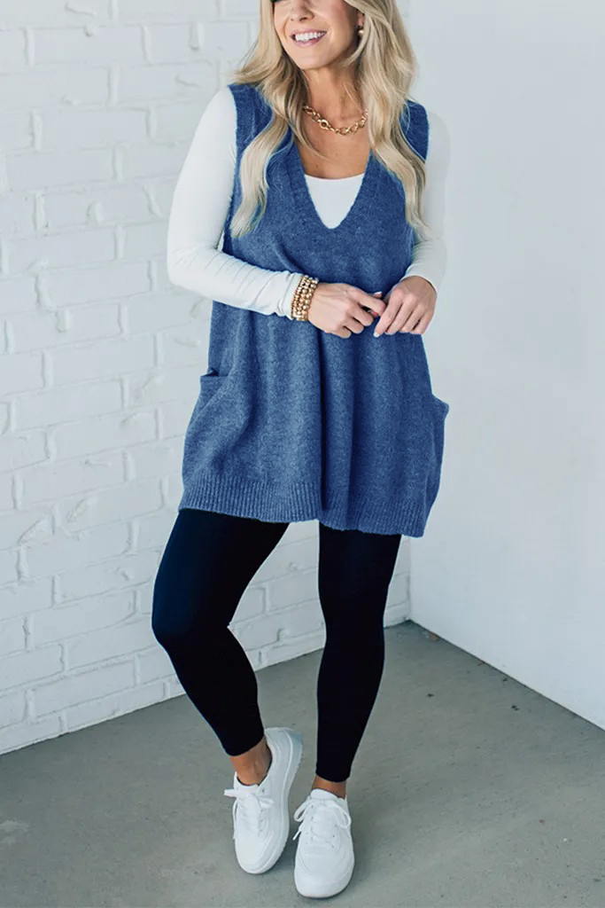 ✨Black Friday Hot Sale 60% Off🎉-Cozy Pocket Sweater Vest